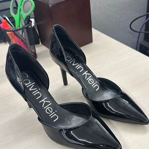 Calvin Klein Glossy Black Heels